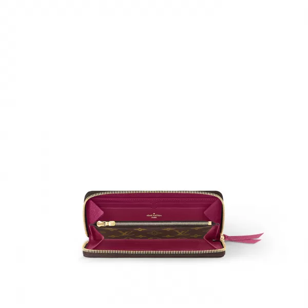 Louis Vuitton Monogram M60742 Clémence Wallet Fuchsia