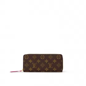 Louis Vuitton Monogram M60742 Clémence Wallet Fuchsia