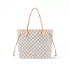 Louis Vuitton N40603 Neverfull MM Rose Ballerine Damier Azur Canvas