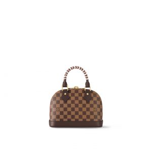 Louis Vuitton Damier Ebene coated canvas N40447 Braided Alma BB