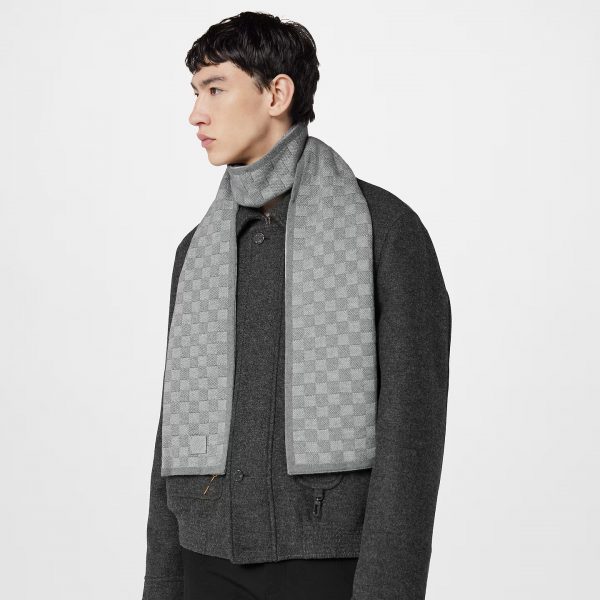 Louis Vuitton Light Grey M77989 Néo Petit Damier Scarf