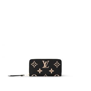 Louis Vuitton Black/Beige M80481 Zippy Wallet