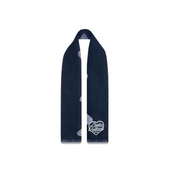 Louis Vuitton x Nigo MP3255 Monogram Drip Blue Scarf