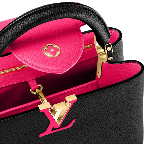 Louis Vuitton M59882 Capucines MM Black Rose Berlingot