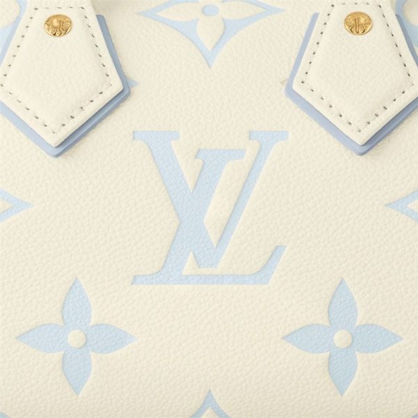 Louis Vuitton M46883 Speedy Bandoulière 20 Bicolor Monogram Empreinte Leather Blue