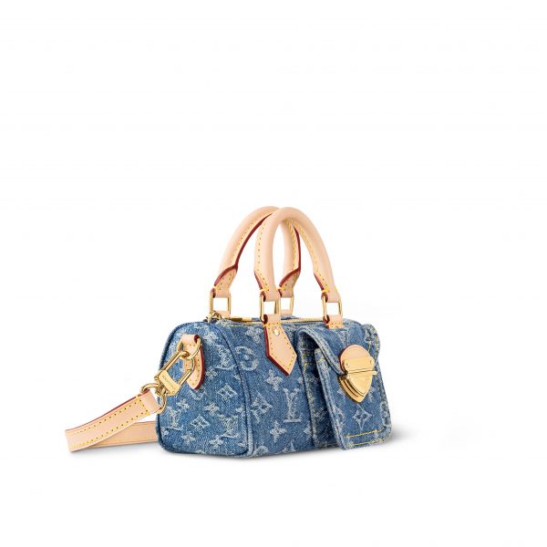 Louis Vuitton M82950 Nano Speedy Denim Blue