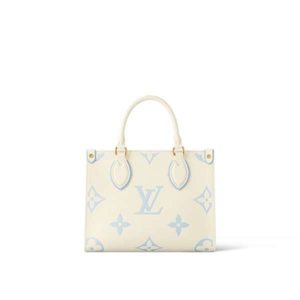 Louis Vuitton M46833 OnTheGo PM Latte/Candy Blue