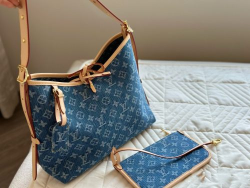 Louis Vuitton M46855 CarryAll MM Denim Blue photo review