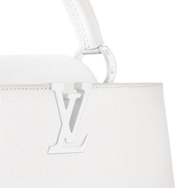 Louis Vuitton M23948 Capucines East-West MM Optic White