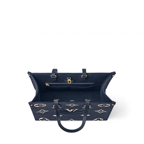 Louis Vuitton M47084 OnTheGo MM Navy Blue/Cream