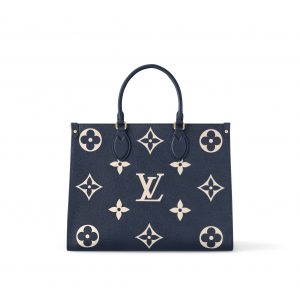 Louis Vuitton M47084 OnTheGo MM Navy Blue/Cream