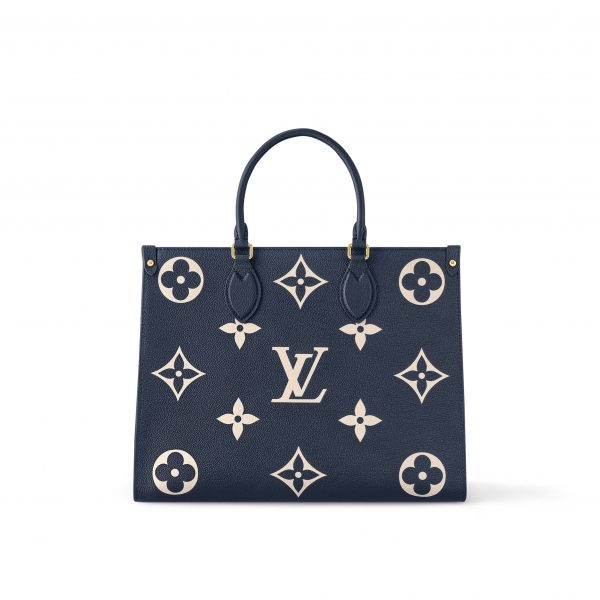 Louis Vuitton M47084 OnTheGo MM Navy Blue/Cream