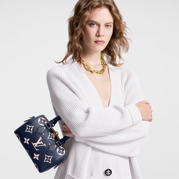 Louis Vuitton M47048 Speedy Bandoulière 20 Navy Blue/Cream