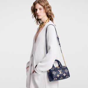 Louis Vuitton M47048 Speedy Bandoulière 20 Navy Blue/Cream