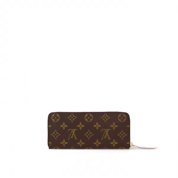 Louis Vuitton Monogram M61298 Clémence Wallet Rose Ballerine