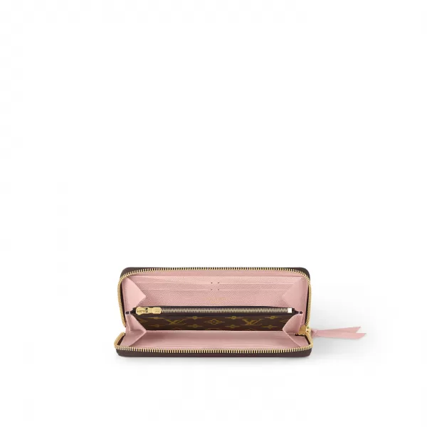 Louis Vuitton Monogram M61298 Clémence Wallet Rose Ballerine