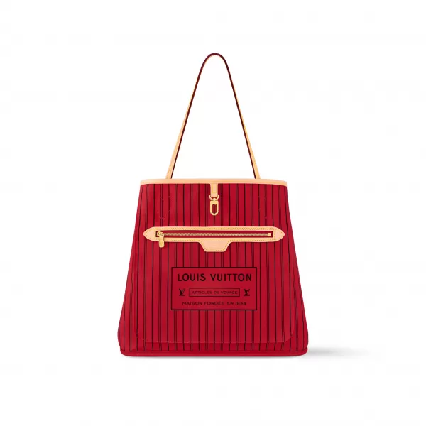 Louis Vuitton M12096 Neverfull Bandoulière Inside Out MM Monogram/Rouge Sari