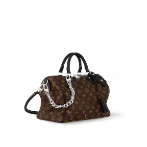 Louis Vuitton M12243 Speedy Soft 30 Dark Monogram Black