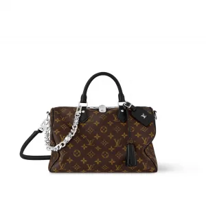 Louis Vuitton M12243 Speedy Soft 30 Dark Monogram Black